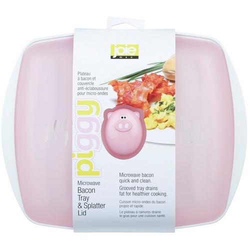 Mejeriprodukter Ræv Imponerende Pig Microwave Bacon Tray & Splatter Lid - Pink | Home Centric