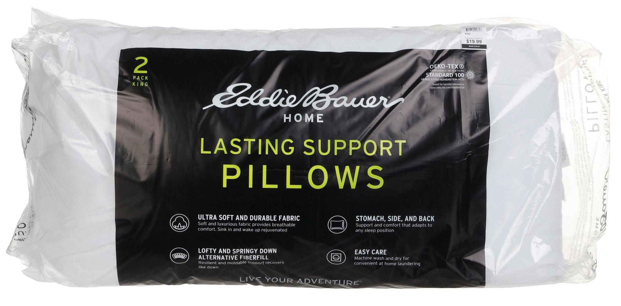 King 2 Pk Lasting Support Pillows