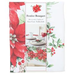 52x70 Christmas Festive Bouquet Print Tablecloth