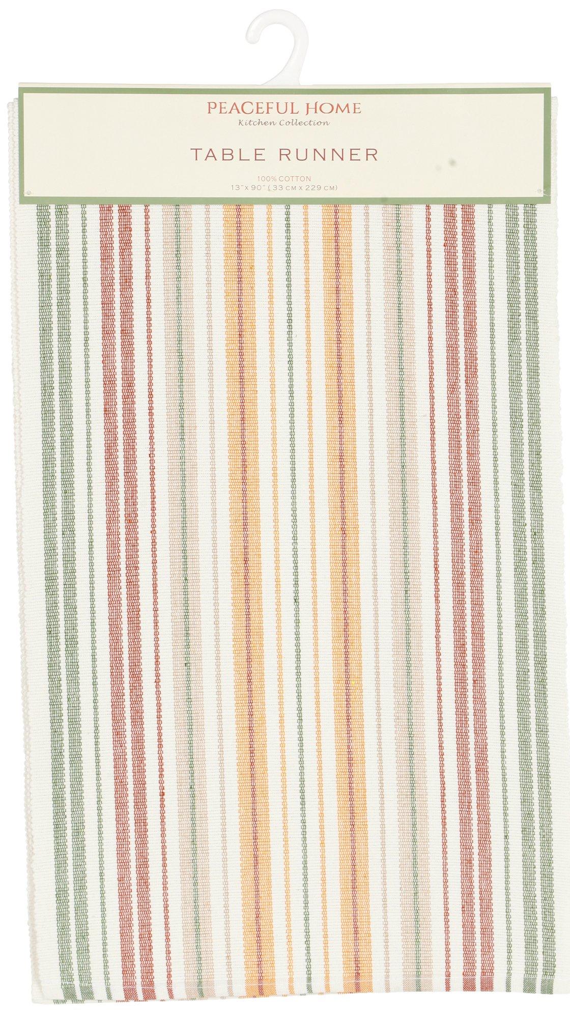 13x90 Harvest Stripe Print Table Runner - Multi