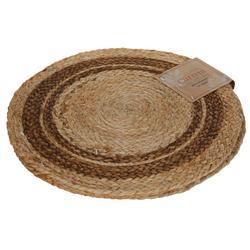 4 Pk Round Placemats - Brown