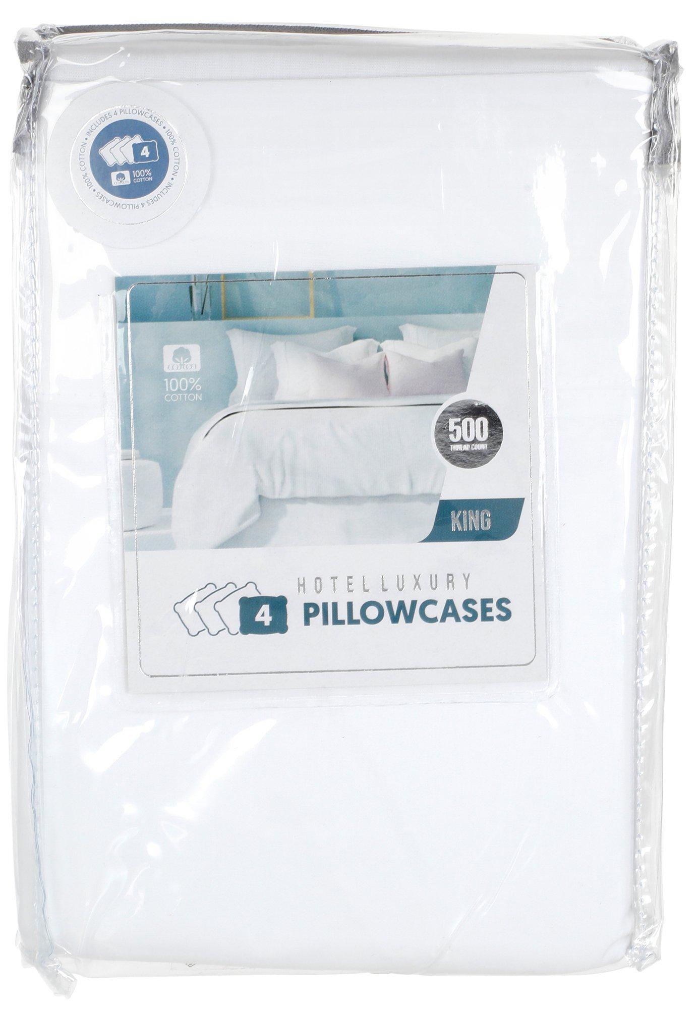 4 Pk Pillowcase Set - White