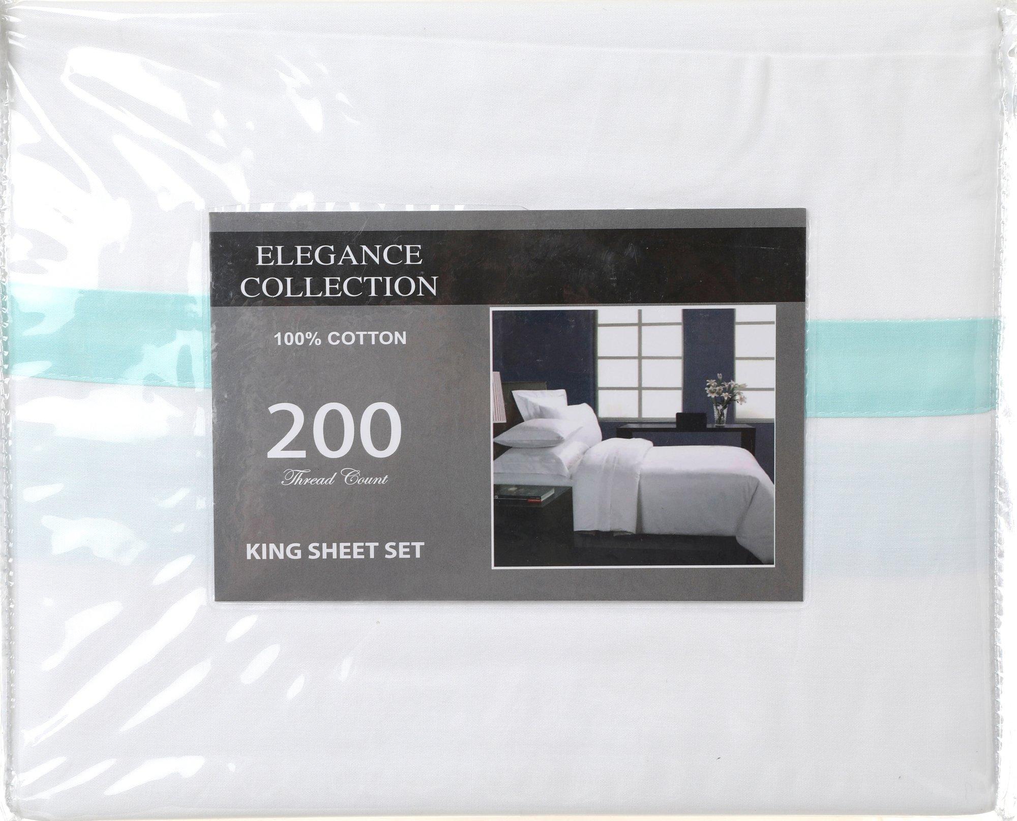 King 4 Pc  200 Thread Sheet Set