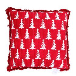 18x18 Christmas Inspired Throw Pillow - Red