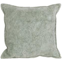 18x18 Velour Stitched Decorative Pillow - Green