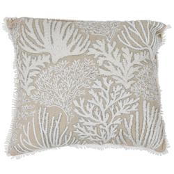 18x18 Beaded Coral Decorative Throw Pillow