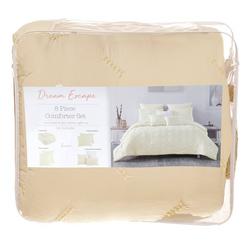 Queen Sized 8 Pc Comforter Set - Yellow