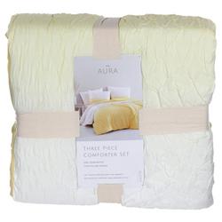 Queen Size 3 Pc Ombre Comforter Set - Yellow