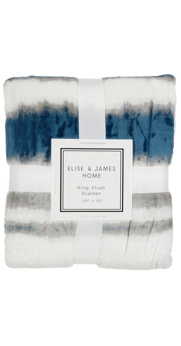 King Size Plush Blanket - Blue | Home Centric