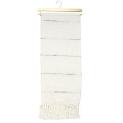 50x60 Fringe Striped Knitted Throw Blanket