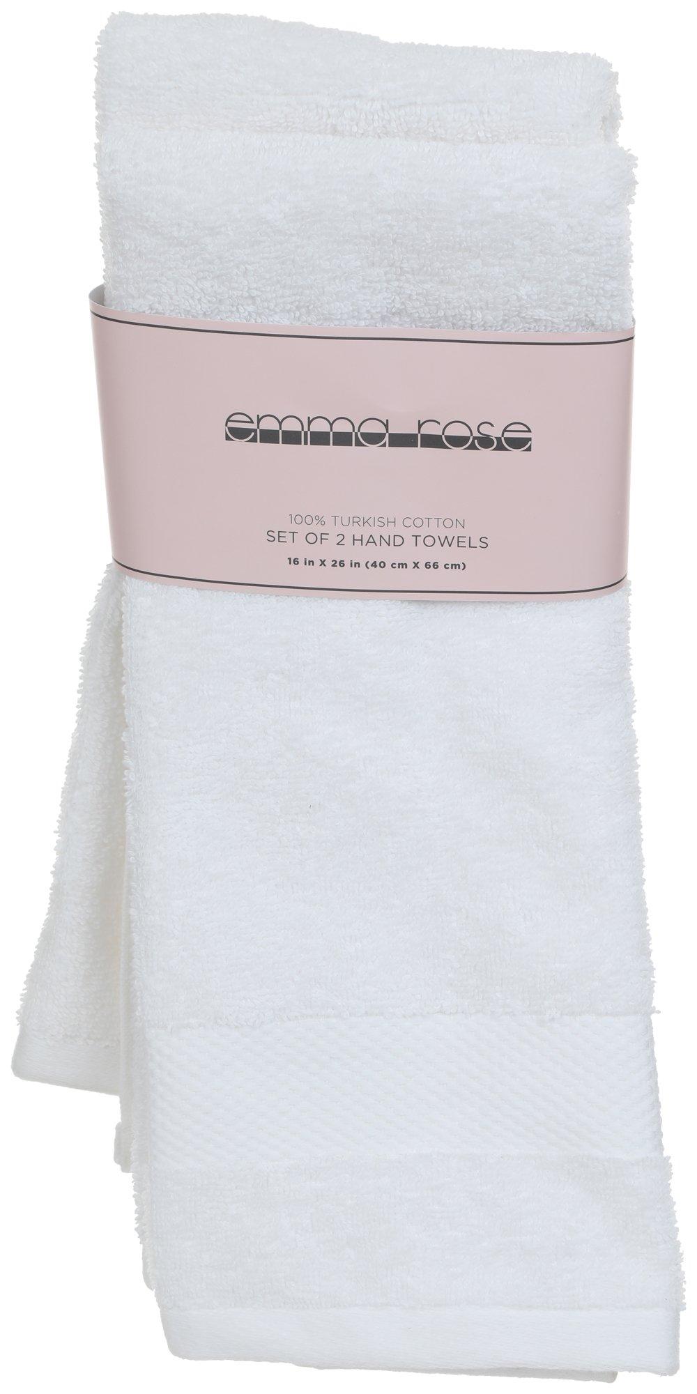 2 Pk Solid Hand Towels