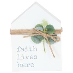 Wooden Faith Lives Here Home Decor