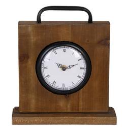 10in Wooden Clock Accent
