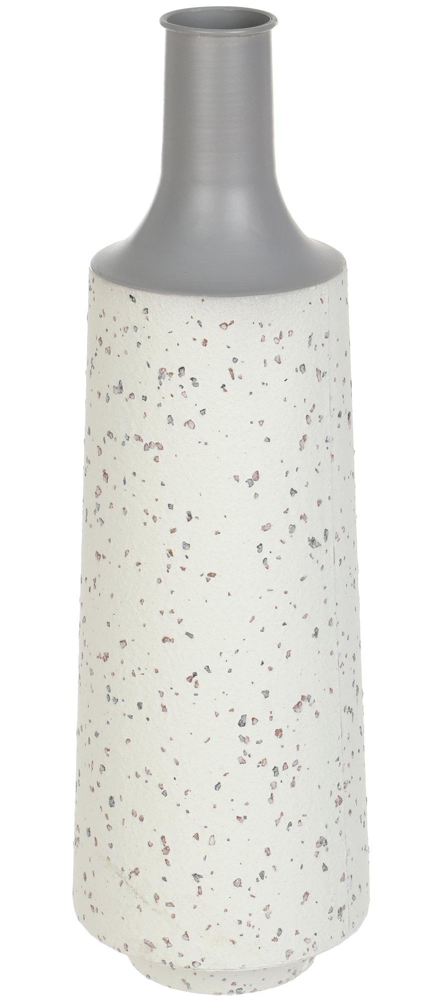 22in Speckled metal Cement Decorative Vase