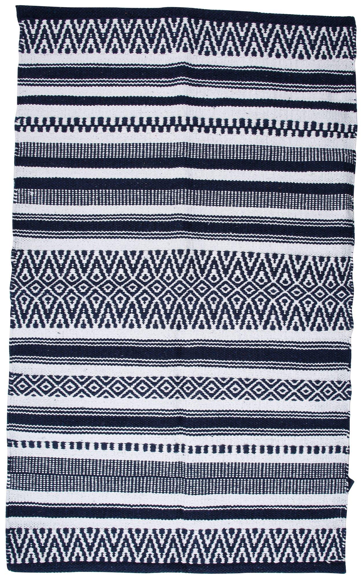 27x45 Abstract Striped Accent Rug