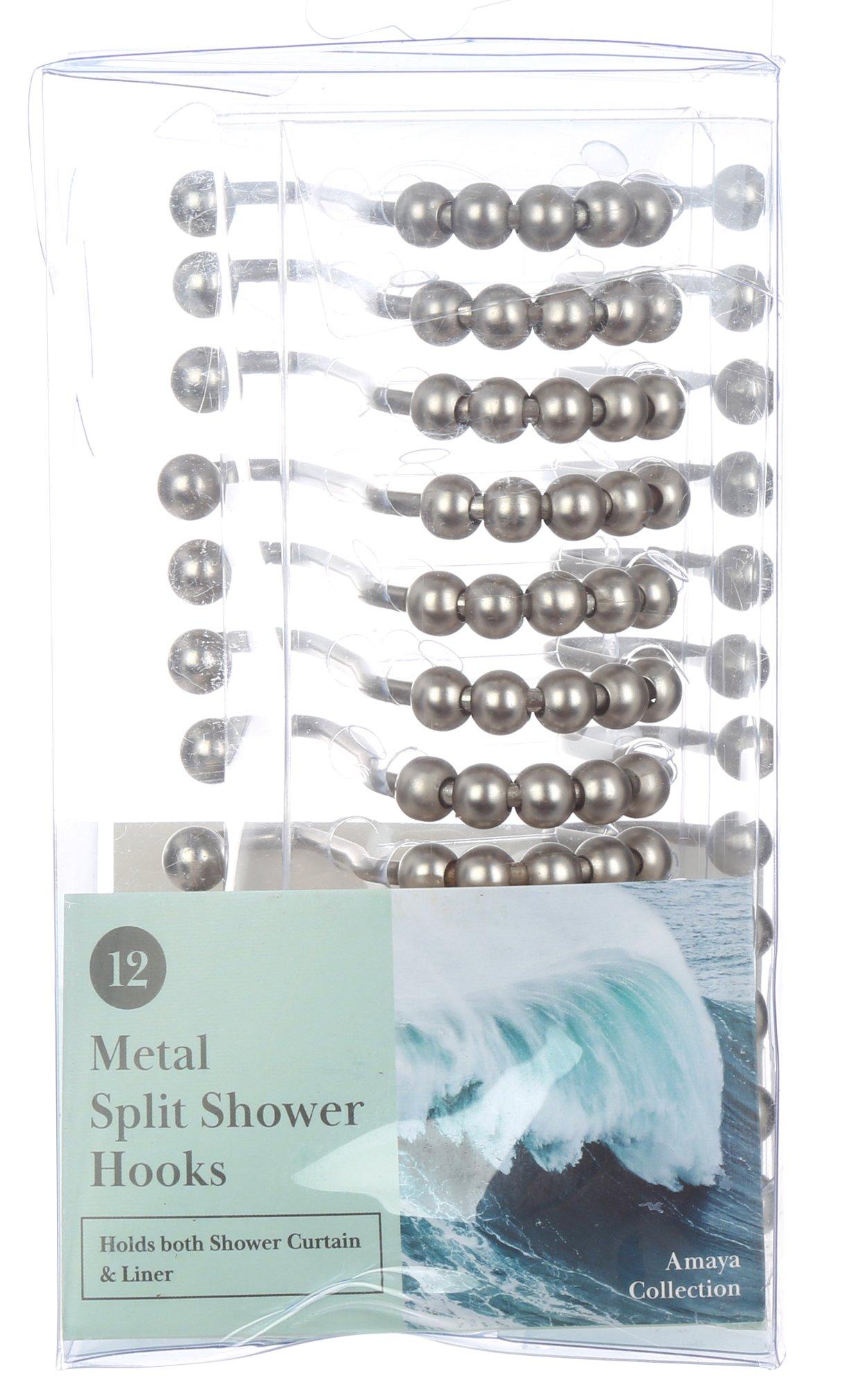 12 Pk Metal Split Shower Hooks