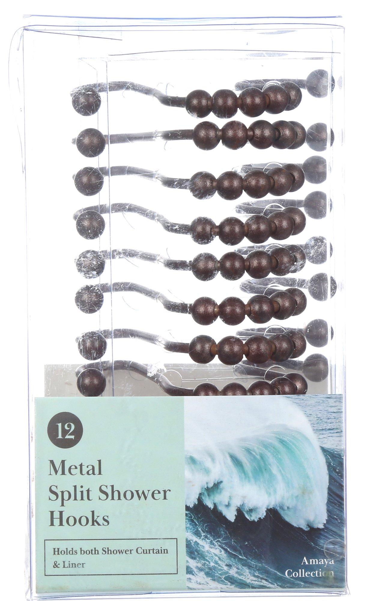 12 Pk Metal Split Shower Hooks