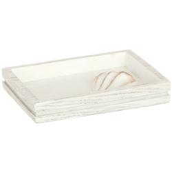 Coastal Shell Soap Dish - White