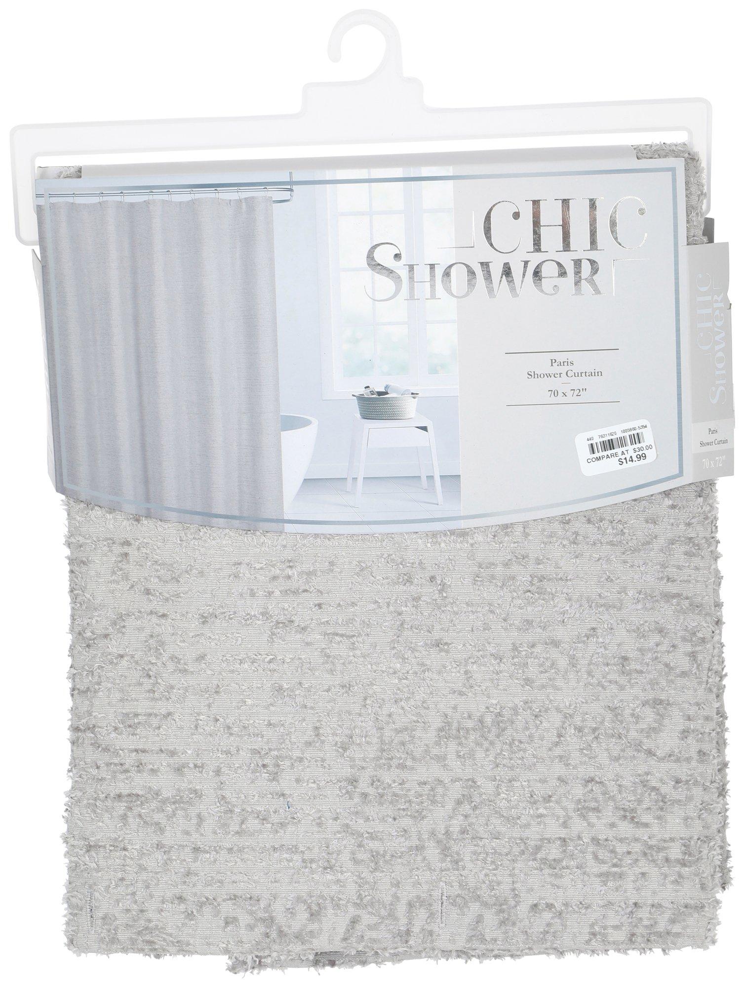 72 Paris Shower Curtain - Grey