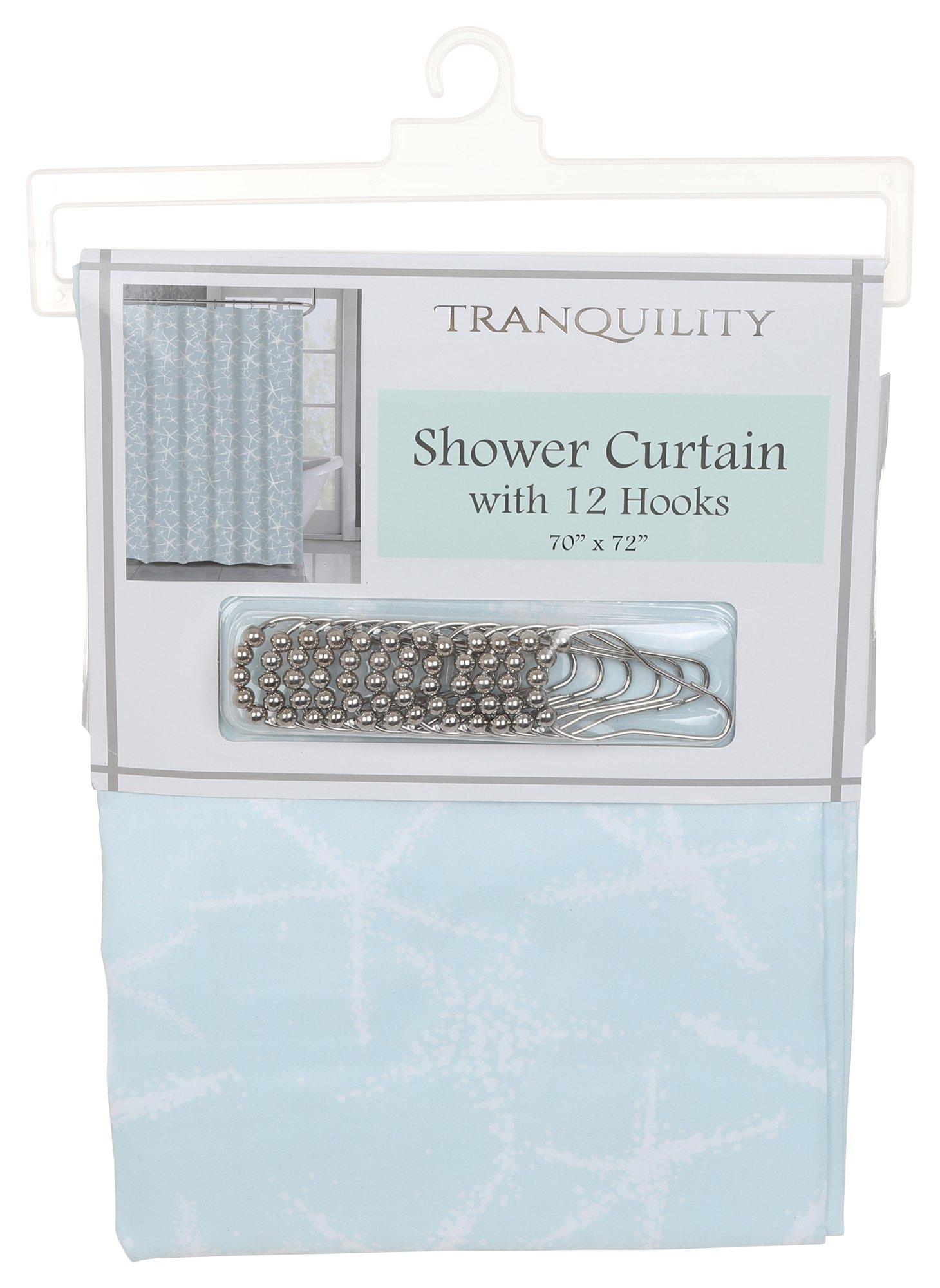 Sea Star Shower Curtain with 12 Hooks