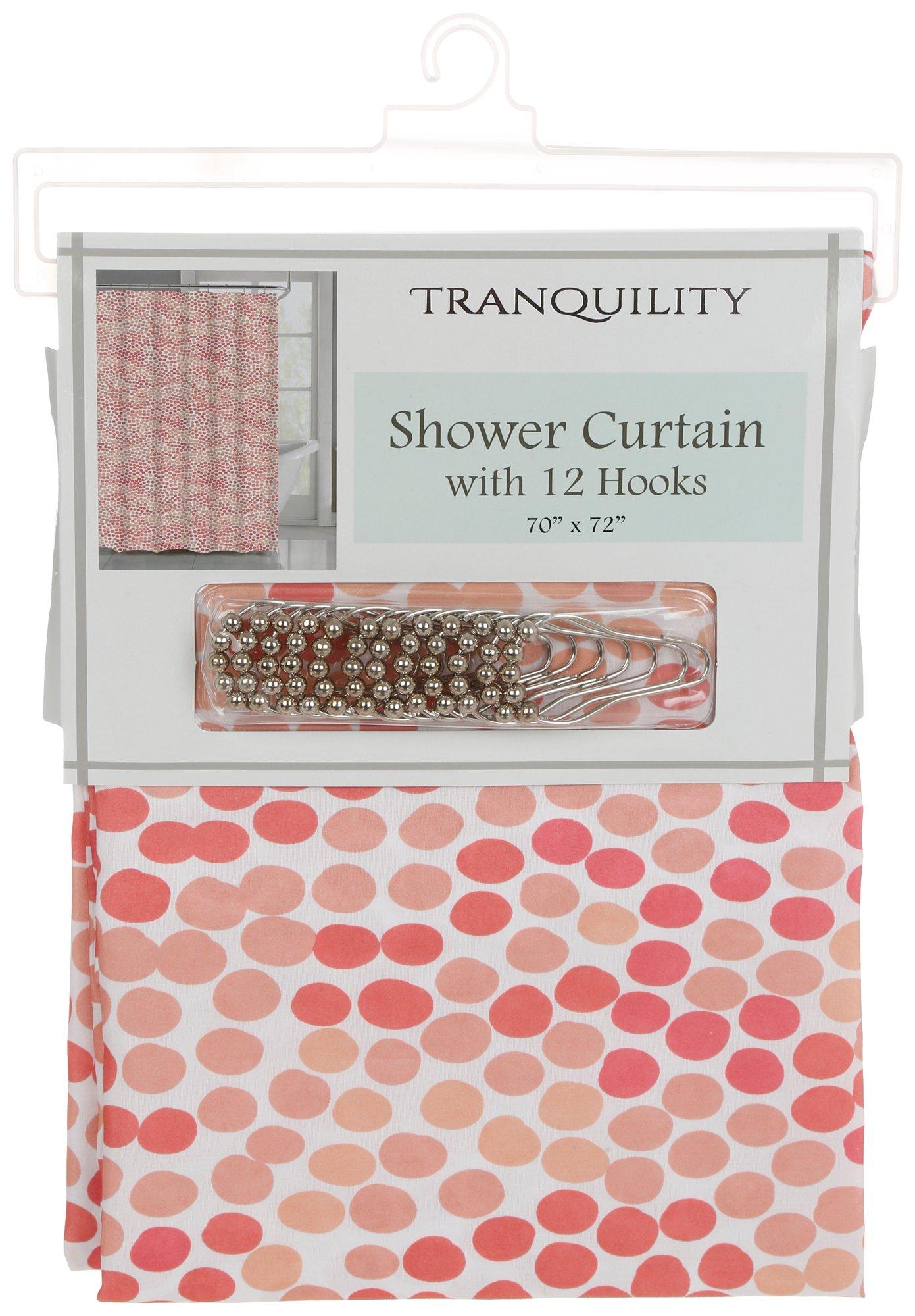 70x72 Shower Curtain w/ Hooks