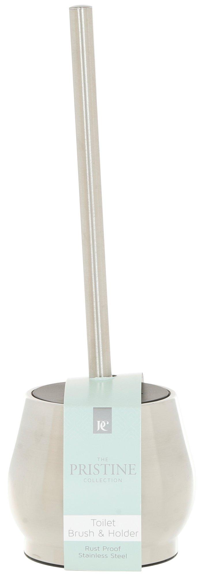 Toilet Brush & Holder - Silver
