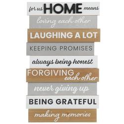 14x24 For us Home Wooden Wall Accent - Multi