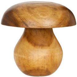 10 Wooden Mushroom Accent - Natural
