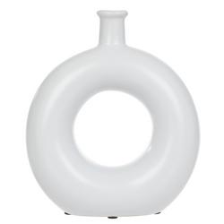 8 Round Vase Home Accent- White