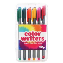 12 Pk Super Fine Line Color Writers Pens - Multi