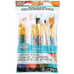 25 Pk Paint Brush Artist Pack - Multi