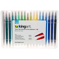 36 Pc Twin-Tip Brush and Fine Marker Set