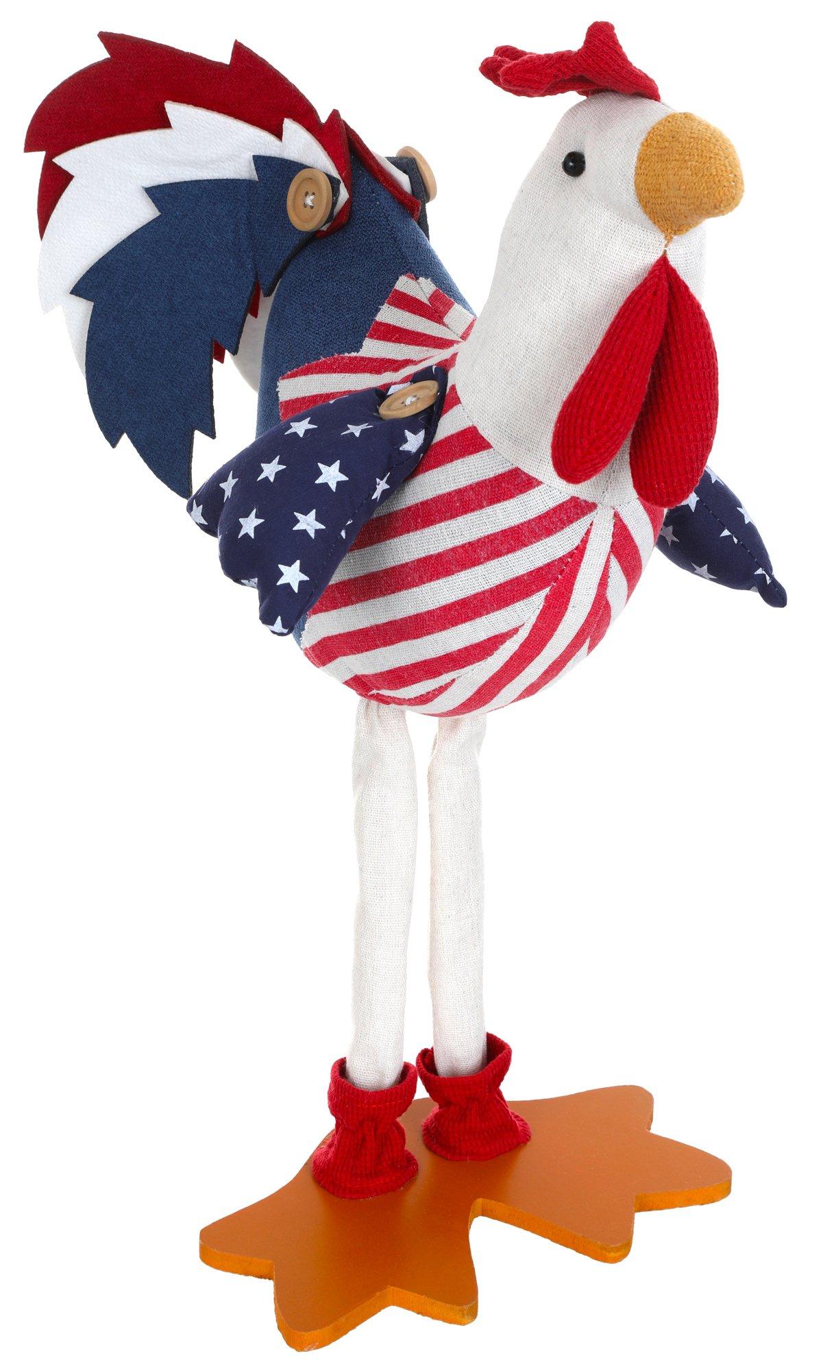 18 in. Americana Rooster Home Accent
