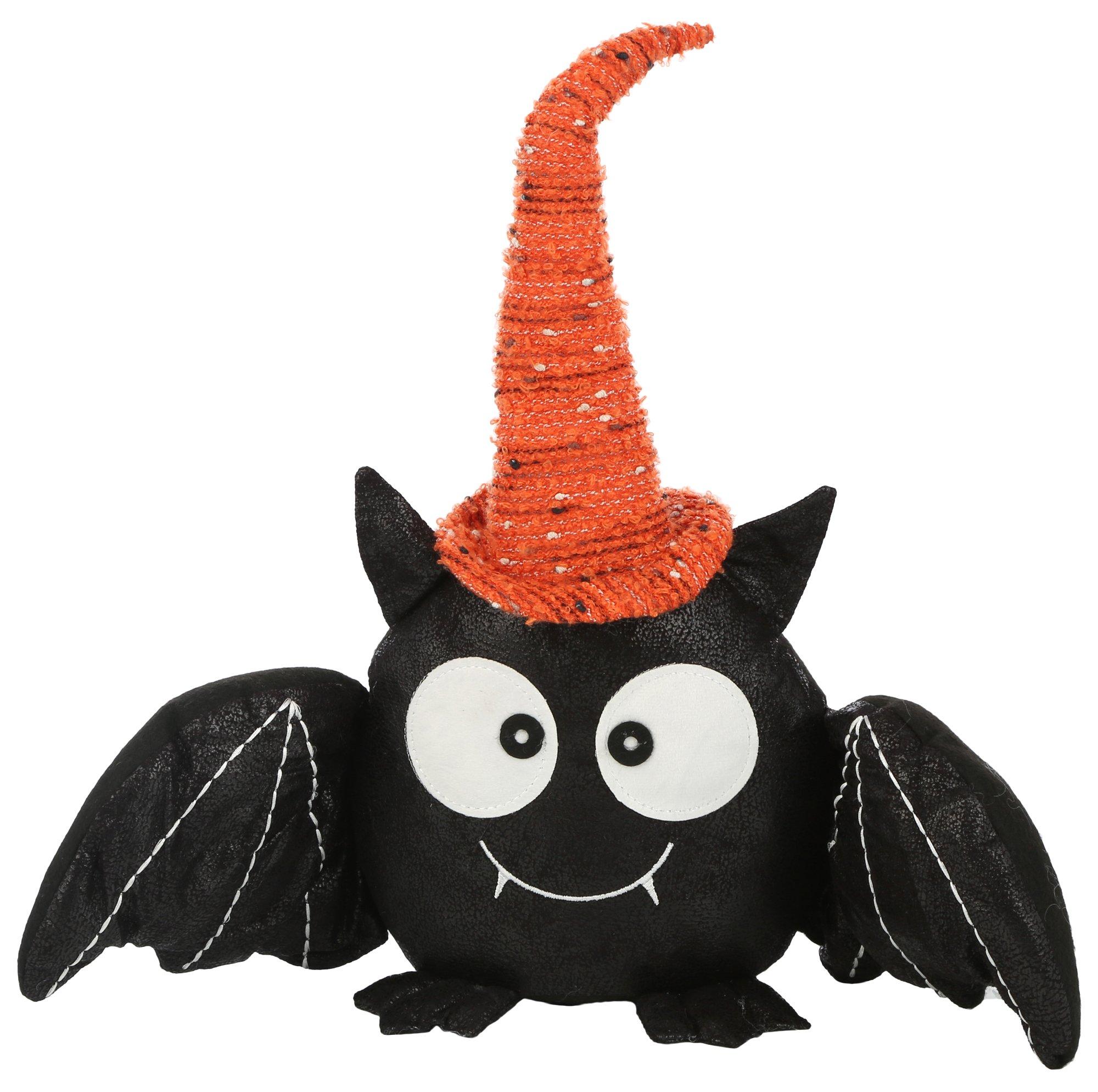 16 Halloween Bat with Hat Home Accent - Black/Orange