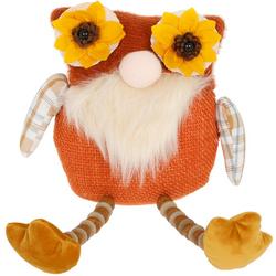 14 Harvest Fabric Owl Home Accent - Orange