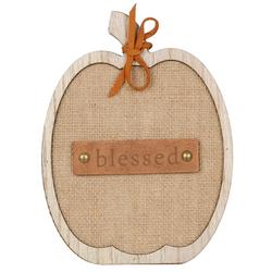 8 Blessed Wood Pumpkin Home Accent - Brown
