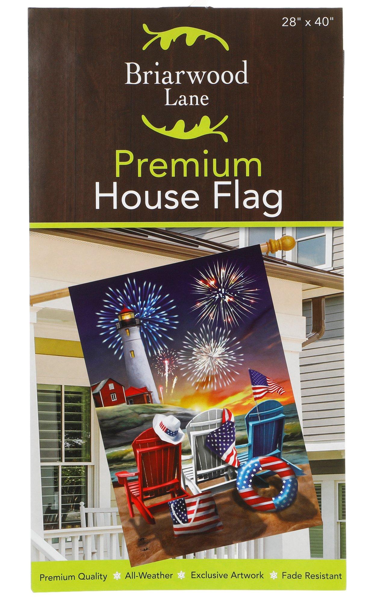 28x40 Americana Beach Fireworks House Flag
