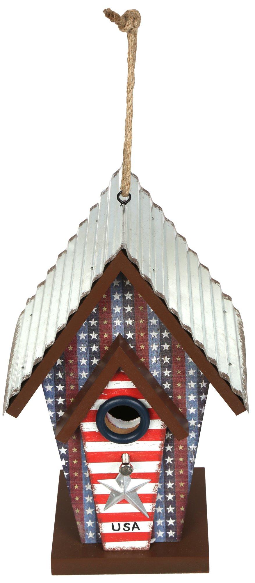11x7 Americana Wooden Bird House