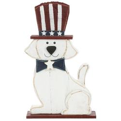 25in Americana Wooden Dog Accent
