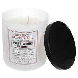 15 oz White Woods and Citrus Scented Candle