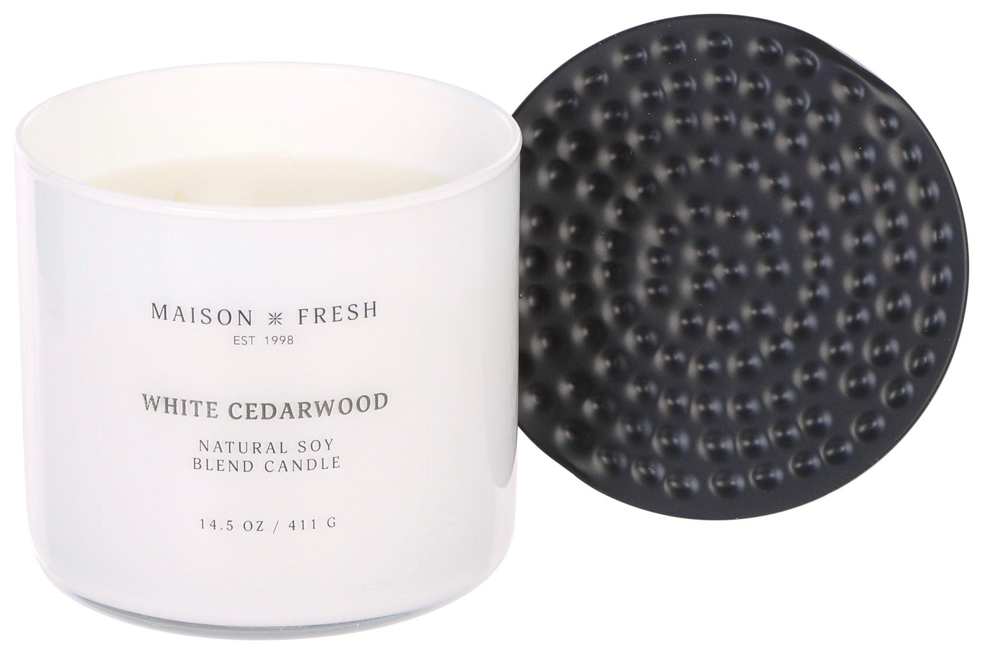 14.5 oz White Cedarwood Scented Candle